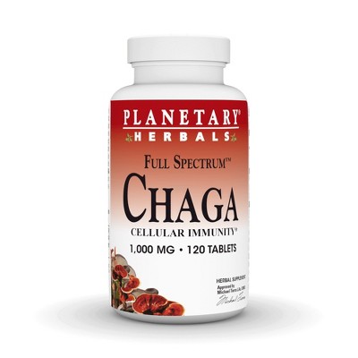 Chaga Full Spectrum 1000mg by Planetary Herbals  -  120 Tablet