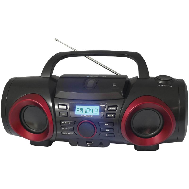Naxa® MP3/CD Classic Bluetooth® Boom Box, 1 of 4