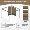 Aoodor 4-Panel Gazebo Replacement Curtains, Patio Privacy Sidewalls with Double Zipper, Replacement for Outdoor Gazebo Canopy (Curtain Only) - 4 of 4