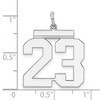 Black Bow Jewelry Sterling Silver, Athletic Collection, Large Polished Number 23 Pendant - 4 of 4