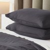 100% Cotton Linen Texture Vintage Wash Percale Duvet Cover Set by Blue Nile Mills - 4 of 4