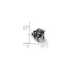 Black Bow Jewelry Sterling Silver Rose Bead Charm, 14mm - 2 of 3