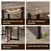 Bestier 70'' Rectangle Brown Dining Tables For 6-8 People, Wooden Kitchen Tables with Wooden Shelves and Metal Legs - 3 of 4