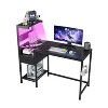 Computer Desk with Power Outlet and Storage Shelves - 2 of 4