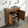 Okak Nordic Style Shoe Rack, Shoe Cabinet with 2 Doors, 2 Drawers and 1 Open Shelf, Shoe Storage for Living Room, Entryway - 4 of 4