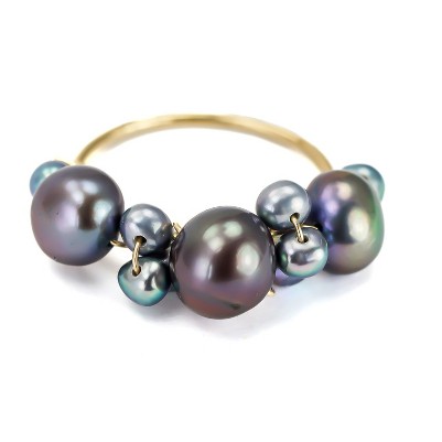 gold with white pearls
