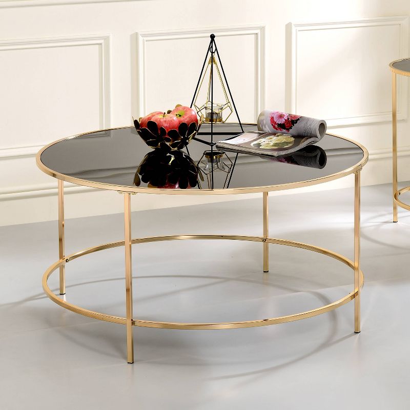 Kincross Round Coffee Table with Glass Top - miBasics, 3 of 7