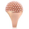 Slickblue Women's Rose Gold Brass Ring with Synthetic Rose Pearl - Heart Design, Single-Tone Finish, Size 5-10 - 3 of 4