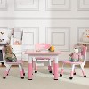 Coucheta 23" Modern Kids Table & Chair Collection - Height Adjustable with Non-Slip Legs & Organizer Graffiti Desktop, 5 Colors - 3 of 4