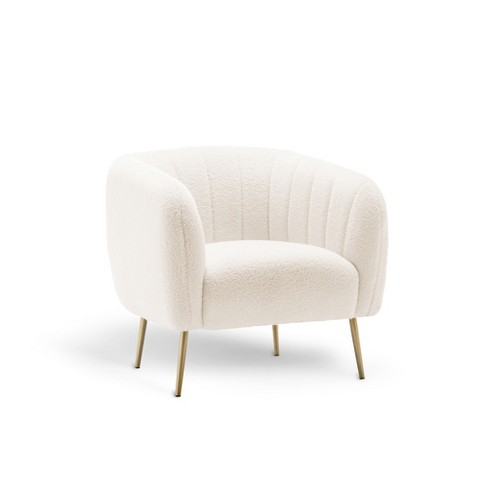 Eluxury Sawyer Channel Living Room Chair, Cream Boucle : Target