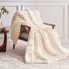 Attop Chunky Knit Throw Blanket, 50''*60'' Knitted Throw Chenille Yarn for Bed Couch, Handmade Cream Crochet Big Thick Blanket - 3 of 4