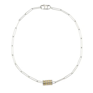 Slate by Rebl  Disc & Paperclip Chain Necklace  Stainless Steel - 1 of 3