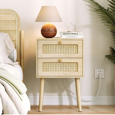 Accent Cabinet Modern with USB Ports and 2 Drawers for Bedroom or Living Room - 3irtyhousy