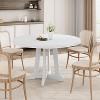 Round Dining Table for 4,47 Inch Wooden Circle Dinner Table with Sturty Legs - 2 of 4