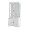 JUJABU 77.5" White-Washed Vintage Hutch Display Cabinet with Glass Doors, for Decor, Collectibles & Storage - 2 of 4