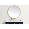 Elegant Lighting Pier 39 inch LED mirror with adjustable color temperature 3000K/4200K/6400K in brass - 2 of 4