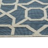 LunaLulinlk Blue Contemporary Geometric, Textured, High-Low Cut & Loop 5'3" x 7'6" Rectangle Area Rug - 2 of 4