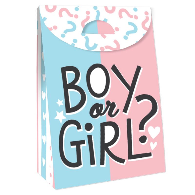 Big Dot of Happiness Baby Gender Reveal - Team Boy or Girl Gift Favor Bags - Party Goodie Boxes - Set of 12, 3 of 9