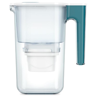 Perfect Pour 6-Cup Water Filter Pitcher with Teal Handle