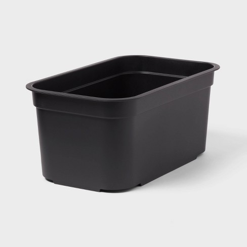 Small Decorative Plastic Bin With Cutout Handles - Brightroom™ : Target