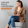 SUGIFT 4 Pack Black Padded Metal Folding Chair for Outdoor Indoor - 2 of 4