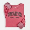 Simply Sage Market Embroidered Sweater Weather Lightweight Garment Dyed Sweatshirt - 2 of 4