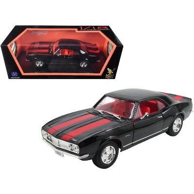 1967 Chevrolet Camaro Z/28 Black with Red Stripes 1/18 Diecast Model Car by Road Signature