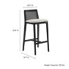 Modway Monarch Wood and Rattan Bar Stool - DURABLE WOOD CONSTRUCTION - Featuring a sturdy wood frame and a rattan backrest with intricate ca - 3 of 4