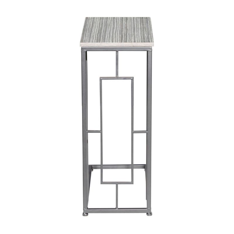 Contemporary Iron and Wood Accent Table Light Gray - Olivia &#38; May, 5 of 6