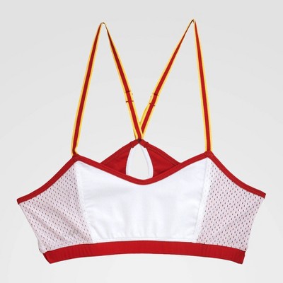 NCAA Iowa State Cyclones Sporty Bralette with Keyhole - White M