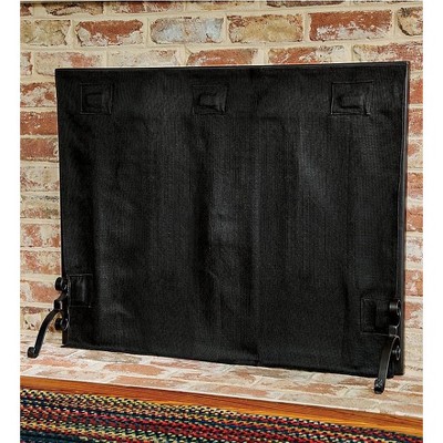 Plow & Hearth - Pavenex Fireplace Blanket Stops Heat Loss, Black