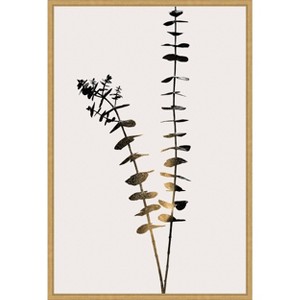 Amanti Art Eucalyptus Dark Gold by Eins Kubistika Framed Canvas Wall Art - 1 of 4