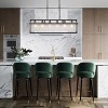 Dewdrop Farmhouse Island Light, 6-Light  Black Iron and Clear Glass Fixture, 42.13in Adjustable Chain, ETL Certified Dining Room Kitchen Lighting - 4 of 4