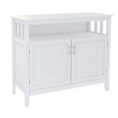 NicBex Sideboard Buffet Cabinet with Open Storage Modern Console Cabinet with 2 Shelves & 2 Doors for Living Room,White