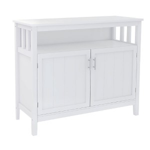 NicBex Sideboard Buffet Cabinet with Open Storage Modern Console Cabinet with 2 Shelves & 2 Doors for Living Room,White - 1 of 4