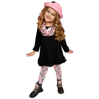 Girls Heart And Soul Tunic, Scarf And Legging Set - Mia Belle Girls ...