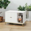 Litter Box Enclosure, Modern Cat Litter Box Furniture Hidden, with Scratching Mat, Cat House, Side End Table, 31.5 x 19.7 x 21.7 Inches - 3 of 4