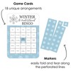 Big Dot of Happiness Winter Wonderland - Bingo Cards and Markers - Snowflake Holiday Party and Winter Wedding Bingo Game - Set of 18 - 2 of 4