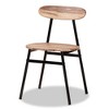 4pc Sherwood Metal & Wood Dining Chair Set Black/Walnut - Baxton Studio: Mid-Century, Polyester Upholstery - 2 of 4