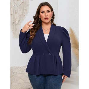 Clearlove Women Casual Blazer Open Front Long Sleeve Work Office Cardigan Jackets - 1 of 4