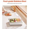 Countertop Food Serving Display Container, 1 x 1/2 Pan Stainless Steel Food Tray with Clear Lid & Ice Tray - 2 of 4