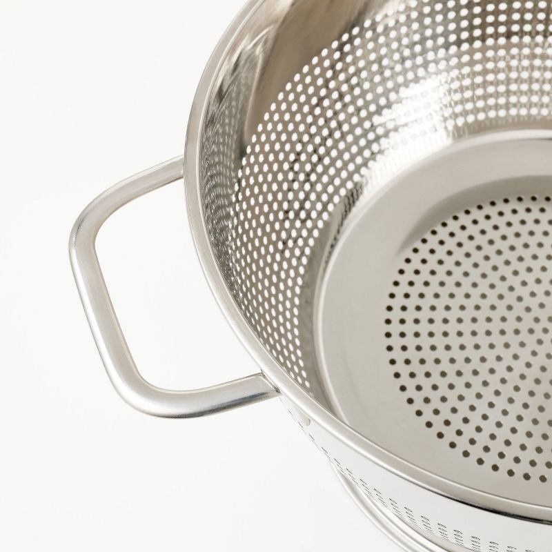3qt Stainless Steel Colander Silver - Figmint&#8482;, 4 of 5