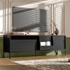 JANSNO 70.8" Mid-Century Modern TV Stand for 75" TVs with Storage Space, Sliding Doors & Adjustable Shelves - 3 of 4