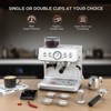 Kismile Espresso Machine 15 Bar, Semi-Automatic Espresso Maker with Bean Grinder and Milk Frother Steam Wand, for Cappuccino, Latte, Stainless Steel - 2 of 4