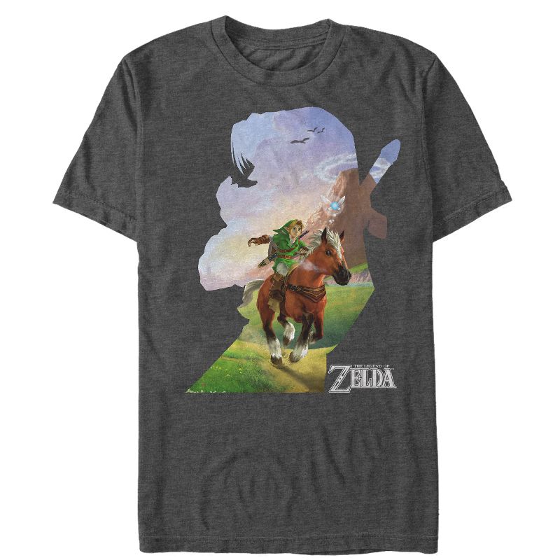 Men's Nintendo Legend of Zelda Link Silhouette T-Shirt, 1 of 5