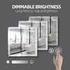 April Anti-Fog Frameless Rectangular LED Bathroom Vanity Mirror, Wall Mounted with Adjustable Light,Smart Touch Button-The Pop Home - 3 of 4