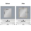 Amanti Art Mirror Makeover Bathroom Mirror Frame Border Kit - Fully Assembled Peel and Stick Frame - Mirror NOT Included - Dove Greywash Narrow Trim - 4 of 4
