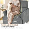 Vynxaria Oversized Chair w/Storage Ottoman, Wide Accent Armchair Chair for Living Room, Modern Lounge Chair, Upholstered - 3 of 4