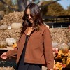 Women's Brown Collared Long Sleeve Front Button Jacket - Cupshe - 2 of 3