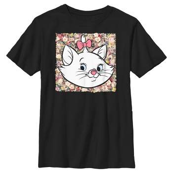 Boy's Aristocats Marie In A Bed Of Flowers Cuteness Stare T-Shirt
